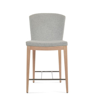 Soho Concept Capri Wood Barstools & Counterstools - Premium Camira Blazer Wool, 10-year Guarantee, Elegant Design Ash,Natural,Silver  Soho-concept-dining-chair-07495