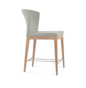 Soho Concept Capri Wood Barstools & Counterstools - Premium Camira Blazer Wool, 10-year Guarantee, Elegant Design Ash,Natural,Silver  Soho-concept-dining-chair-10692
