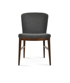 Soho Concept Capri Wood Chair: Stylish Dining Chair In Camira Blazer Wool – 10-year Guarantee, Multiple Colors! Dark Grey,Walnut  Soho-concept-dining-chair-01768