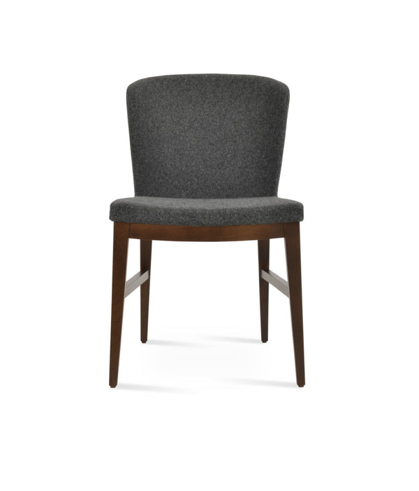 Soho Concept Capri Wood Chair: Stylish Dining Chair In Camira Blazer Wool – 10-year Guarantee, Multiple Colors! Dark Grey,Walnut  Soho-concept-dining-chair-01768