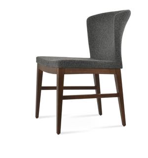 Soho Concept Capri Wood Chair: Stylish Dining Chair In Camira Blazer Wool – 10-year Guarantee, Multiple Colors! Dark Grey,Walnut  Soho-concept-dining-chair-01768
