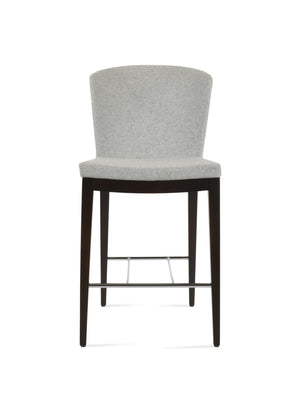 Soho Concept Capri Wood Barstools & Counterstools - Premium Camira Blazer Wool, 10-year Guarantee, Elegant Design Silver  Soho-concept-dining-chair-10687
