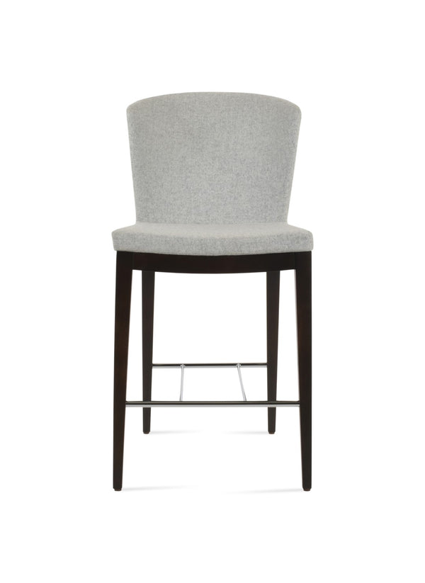 Soho Concept Capri Wood Barstools & Counterstools - Premium Camira Blazer Wool, 10-year Guarantee, Elegant Design Silver  Soho-concept-dining-chair-10687