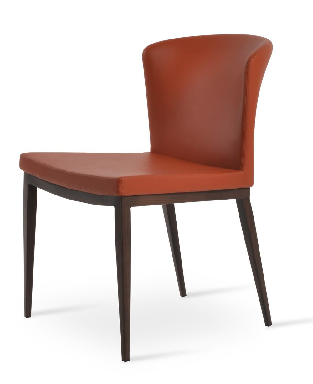 Soho Concept Capri Mw Dining Chair - Stylish White Boucle Fabric With Walnut & Turquoise, 10-year Guarantee! Black  Soho-concept-dining-chair-01728