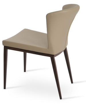 Soho Concept Capri Mw Dining Chair - Stylish White Boucle Fabric With Walnut & Turquoise, 10-year Guarantee! Walnut  Soho-concept-dining-chair-01739