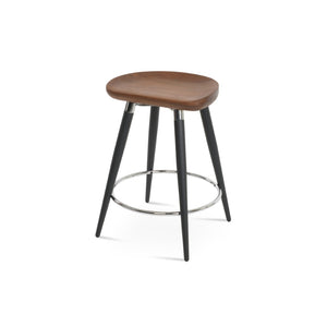 Soho Concept Cattelan Ana Barstools & Counterstools: Stylish Solid Walnut Seats With Durable Metal Accents Black,Chrome,Walnut  Soho-concept-dining-chair-10765