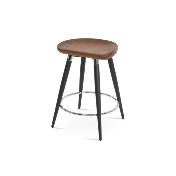 Soho Concept Cattelan Ana Barstools & Counterstools: Stylish Solid Walnut Seats With Durable Metal Accents Black,Chrome,Walnut  Soho-concept-dining-chair-10765