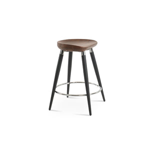 Soho Concept Cattelan Ana Barstools & Counterstools: Stylish Solid Walnut Seats With Durable Metal Accents Black,Chrome,Walnut  Soho-concept-dining-chair-07520
