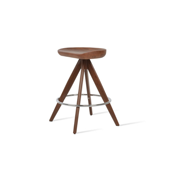Soho Concept Cattelan Pyramid-mw Barstools & Counterstools - Solid Teak, Walnut Finish, Chic Metal Designs! Walnut,Ash  Soho-concept-dining-chair-10780