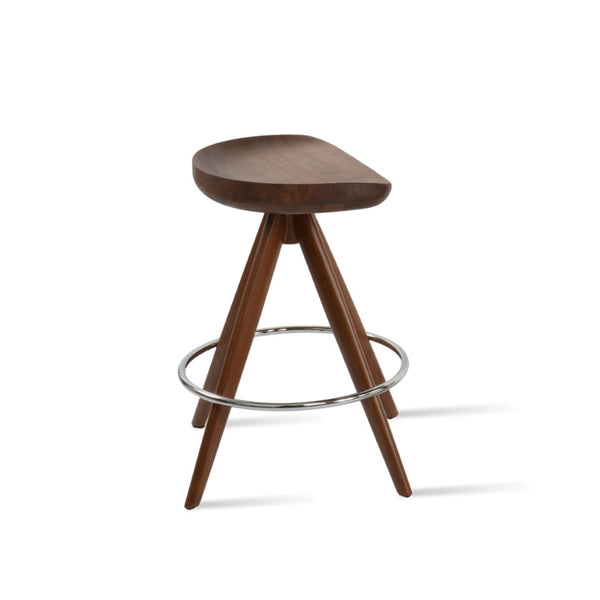 Soho Concept Cattelan Pr-wood Barstools & Counterstools - Solid Walnut, Stylish Design & Functional Swivel Features Walnut  Soho-concept-dining-chair-10784