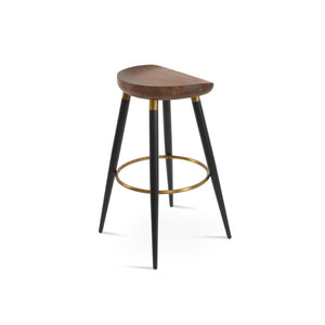 Soho Concept Cattelan Ana Barstools & Counterstools: Stylish Solid Walnut Seats With Durable Metal Accents Black,Brass,Walnut  Soho-concept-dining-chair-07508