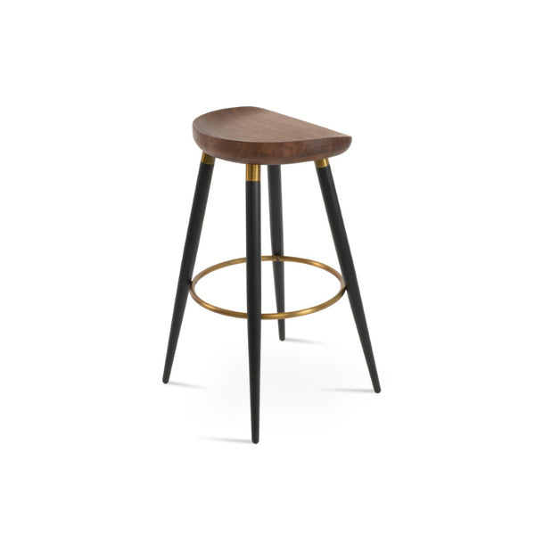 Soho Concept Cattelan Ana Barstools & Counterstools: Stylish Solid Walnut Seats With Durable Metal Accents Black,Brass,Walnut  Soho-concept-dining-chair-07508