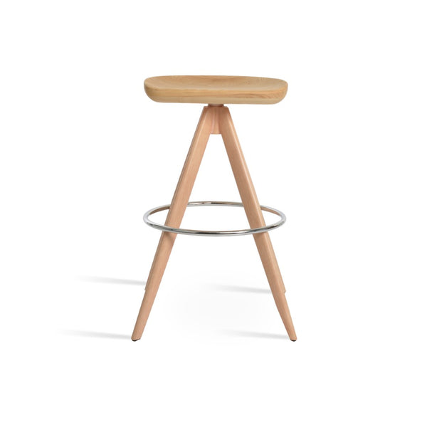 Soho Concept Cattelan Pyramid-mw Barstools & Counterstools - Solid Wood Seats With Chic Metal Finishes Available! Natural,Ash  Soho-concept-dining-chair-07510