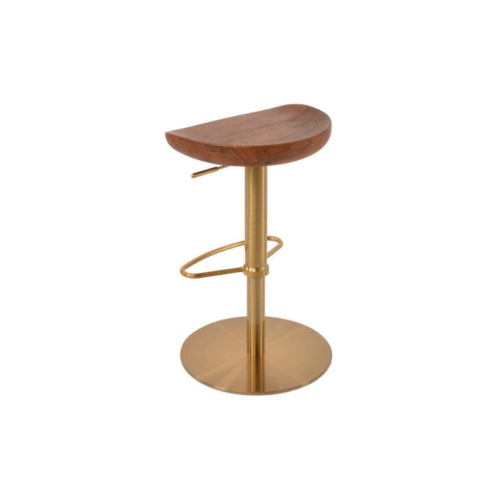 Soho Concept Cattelan Piston Stool Half Footrest - Elegant Adjustable Barstools With Solid Wood & Metal Finishes Ash,Gold,Brass  Soho-concept-dining-chair-10730