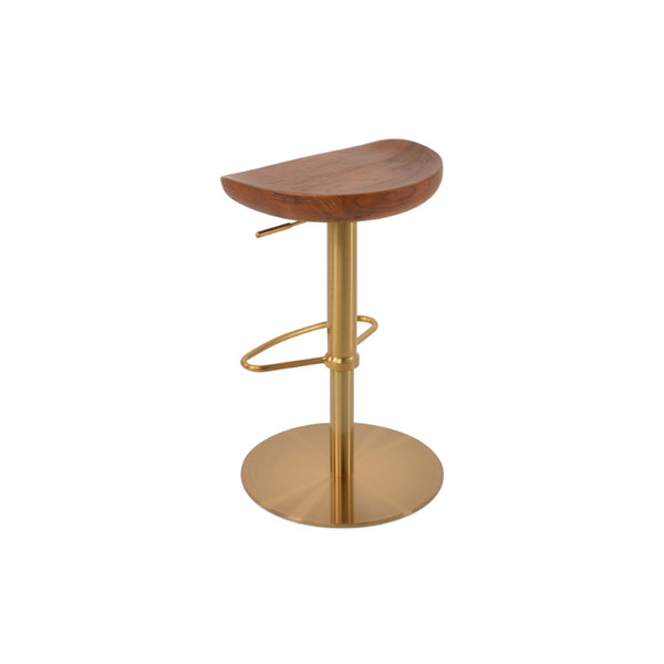 Soho Concept Cattelan Piston Stool Half Footrest - Elegant Adjustable Barstools With Solid Wood & Metal Finishes Ash,Gold,Brass  Soho-concept-dining-chair-10730