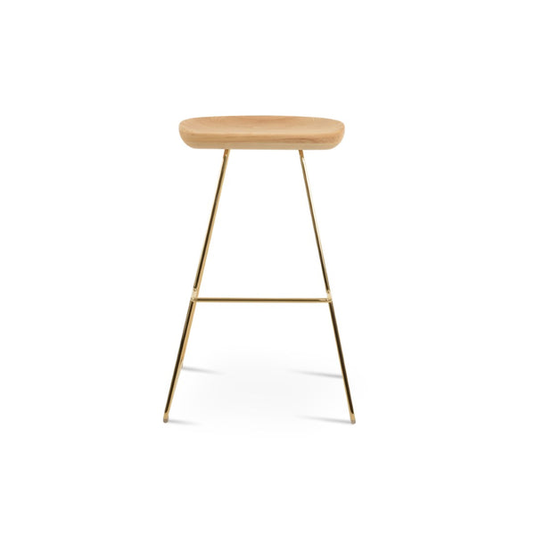 Soho Concept Cattelan Wire Barstools & Counterstools - Solid Wood Seats With Stylish Finish Options & Durability Gold,Ash,Natural  Soho-concept-dining-chair-07506