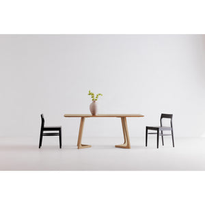 Moe's Home Godenza Dining Table - Solid Oak Mid-century Modern Design With Flared Legs, Seats Up To 8 Guests Natural Solid Oak Cb-1004-24-0