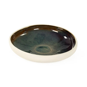 Zentique Atomic Ceramic Platter Small — Sleek Modern Appetizer Tray, Durable Dishwasher-Safe Accent Finish W8 x H1.75 x D7.5 CB3320-20-F929