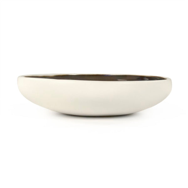 Zentique Atomic Ceramic Platter Small — Sleek Modern Appetizer Tray, Durable Dishwasher-Safe Accent Finish W8 x H1.75 x D7.5 CB3320-20-F929