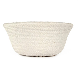 White Cross Weave Bowl Small Matte White CB3490-26-R11 Zentique