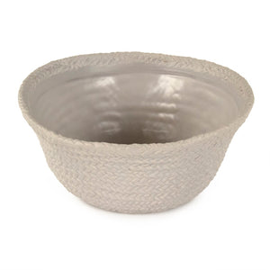 Grey Cross Weave Bowl Small Matte Cool Grey CB3490-26-R604 Zentique