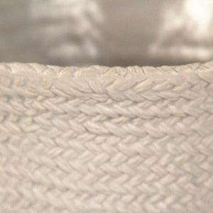Zentique Grey Grey Cross Weave Bowl Small elegant ceramic centerpiece with textured weave, muted glaze charm W10.25 x H5 x D10 CB3490-26-R604