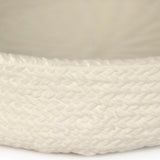 White Cross Weave Bowl Large Matte White CB3490-40-R11 Zentique