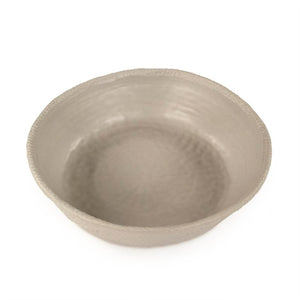 Zentique Grey Grey Cross Weave Bowl Large — Textured Ceramic Centerpiece in Neutral Grey Glaze for Elegant Dining W15.5 x H4.25 x D14 CB3490-40-R604