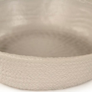 Zentique Grey Grey Cross Weave Bowl Large — Textured Ceramic Centerpiece in Neutral Grey Glaze for Elegant Dining W15.5 x H4.25 x D14 CB3490-40-R604
