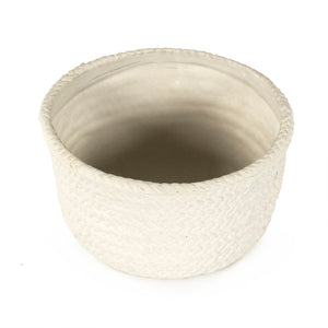 White Cross Weave Deep Dish Small Matte White CB3491-20-R11 Zentique