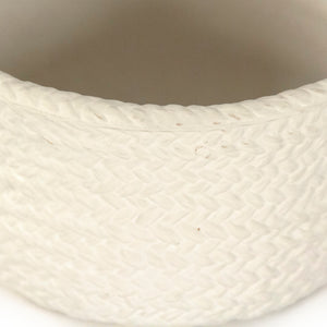 White Cross Weave Deep Dish Small Matte White CB3491-20-R11 Zentique
