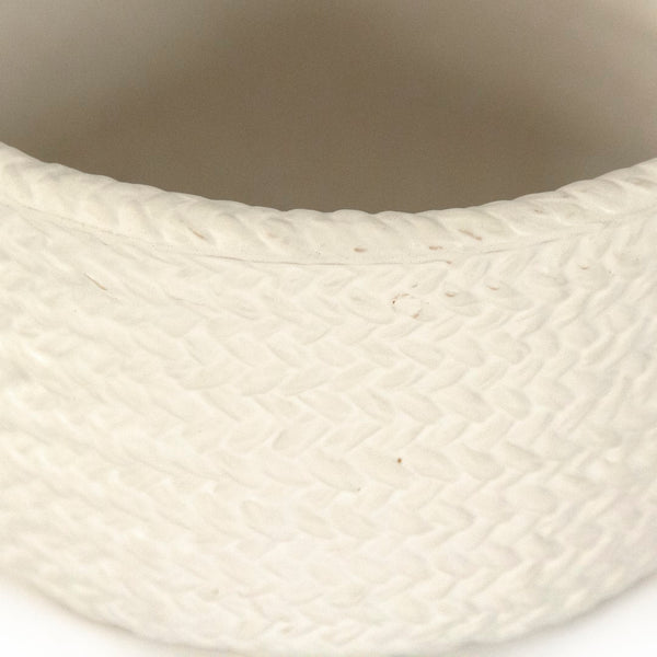 White Cross Weave Deep Dish Small Matte White CB3491-20-R11 Zentique