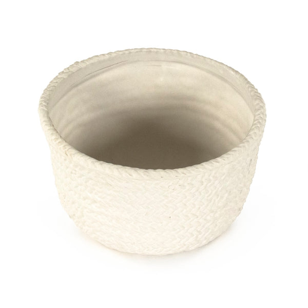 Grey Cross Weave Deep Dish Small Matte Cool Grey CB3491-20-R604 Zentique