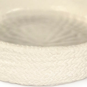 White Cross Weave Deep Dish Large Matte White CB3491-30-R11 Zentique