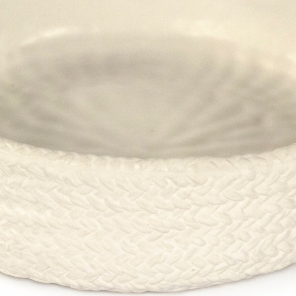 White Cross Weave Deep Dish Large Matte White CB3491-30-R11 Zentique