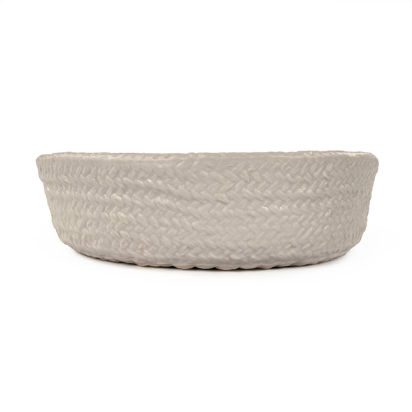 Grey Cross Weave Deep Dish Large Matte Cool Grey CB3491-30-R604 Zentique