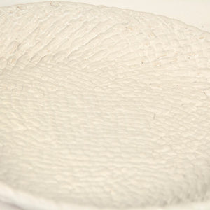 White Cross Weave Platter Small Matte White CB3492-27-R11 Zentique
