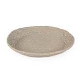 Grey Cross Weave Platter Small Matte Cool Grey CB3492-27-R604 Zentique