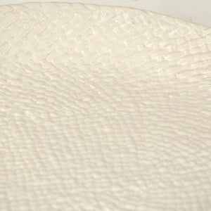 White Cross Weave Platter Medium Matte White CB3492-34-R11 Zentique