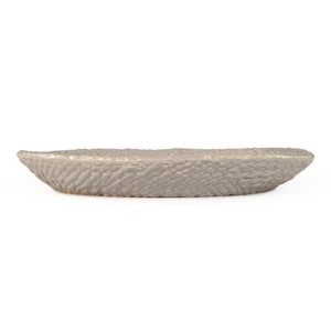 Grey Cross Weave Platter Medium Matte Cool Grey CB3492-34-R604 Zentique
