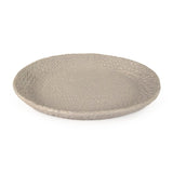 Grey Cross Weave Platter Medium Matte Cool Grey CB3492-34-R604 Zentique