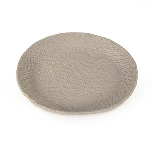 Zentique Grey Cross Weave Platter Medium — Textured Ceramic Serving Platter 13.25" Durable Grey Centerpiece for Appetizers & Desserts CB3492-34-R604