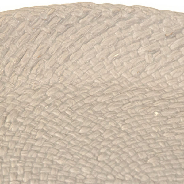 Grey Cross Weave Platter Large Matte Cool Grey CB3492-41-R604 Zentique