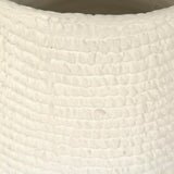 White Cross Weave Vase Small Matte White CB3493-20-R11 Zentique