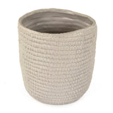 Grey Cross Weave Vase Small Matte Cool Grey CB3493-20-R604 Zentique