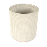 White Cross Weave Vase Large Matte White CB3493-26-R11 Zentique