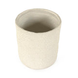 White Cross Weave Vase Large Matte White CB3493-26-R11 Zentique