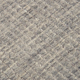 Rizzy Cable CBA698 Hand Loomed Solid/Tone on Tone  Wool Rug Gray 8'6" x 11'6"