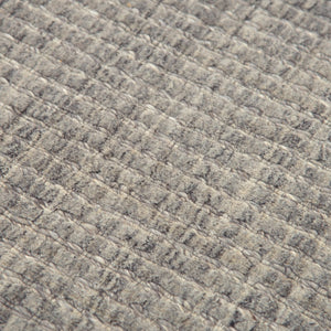 Rizzy Cable CBA698 Hand Loomed Solid/Tone on Tone  Wool Rug Gray 8'6" x 11'6"