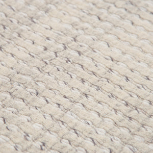 Rizzy Cable CBA699 Hand Loomed Solid/Tone on Tone  Wool Rug Oyster 8'6" x 11'6"